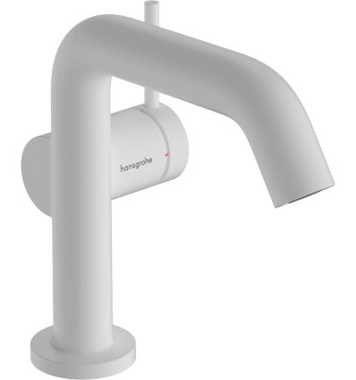 Bateria umywalkowa z kompletem odpływowym biały mat Biały Tecturis S Hansgrohe (73322700)