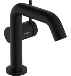 Bateria umywalkowa z kompletem odpływowym z cięgłem czarny mat Tecturis S Hansgrohe (73323670)