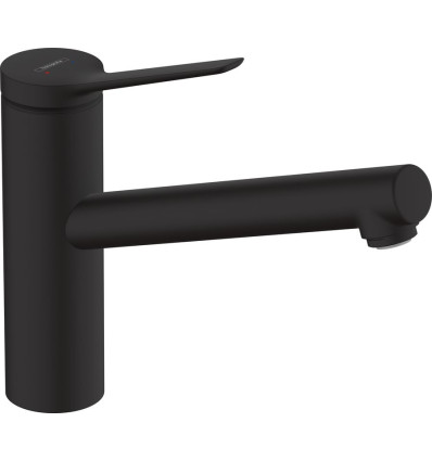 Bateria kuchenna do bezciśnieniowych podgrzewaczy wody czarny mat Zesis M33 Hansgrohe (74806670)