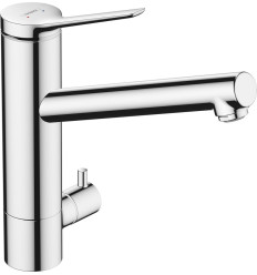 Bateria kuchenna z zaworem do podłączenie zmywarki Chrom Zesis M33 Hansgrohe (74807000)