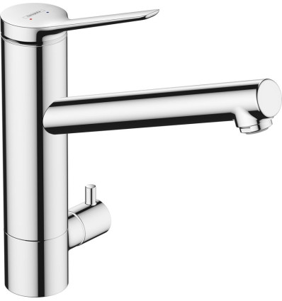 Bateria kuchenna z zaworem do podłączenie zmywarki Chrom Zesis M33 Hansgrohe (74807000)