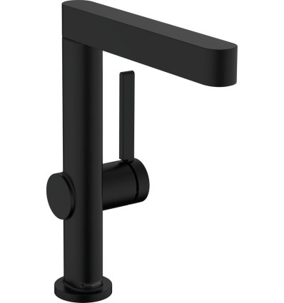 Bateria umywalkowa z obrotową wylewką i kompletem odpływowym Czarny Mat Finoris Hansgrohe (76060670)