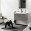 Bateria umywalkowa z obrotową wylewką i kompletem odpływowym Czarny Mat Finoris Hansgrohe (76060670)