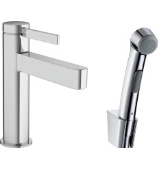 Bateria umywalkowa z główką Bidette i wężem chrom Finoris Hansgrohe (76210000)