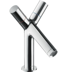 2-uchwytowa bateria umywalkowa 80 z kompletem odpływowym z cięgłem Chrom AXOR Starck Axor (10030000)