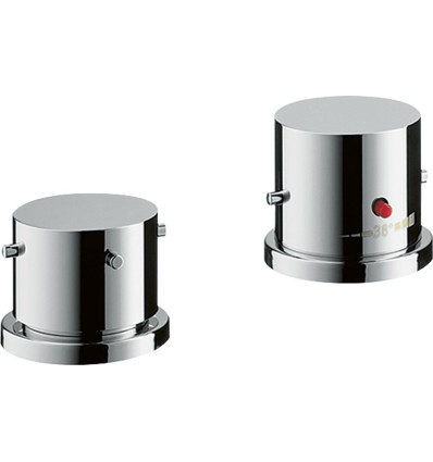 2-otworowa bateria termostatyczna na brzeg wanny z uchwytami Zero Chrom AXOR Starck Axor (10480000)