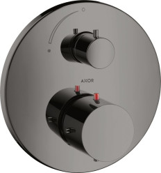 Bateria termostatyczna z zaworem odcinającym do 1 odbiornika, podtynkowa Czarny Chrom Polerowany AXOR Starck Axor (10700330)