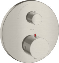 Bateria termostatyczna z zaworem odcinającym do 1 odbiornika, podtynkowa Stal Szlachetna Optyczna AXOR Starck Axor (10700800)