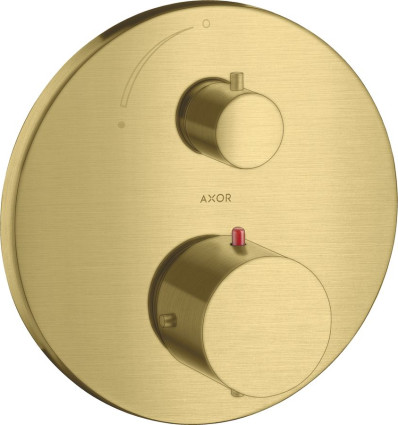 Bateria termostatyczna z zaworem odcinającym do 1 odbiornika, podtynkowa Mosiądz Szczotkowany AXOR Starck Axor (10700950)