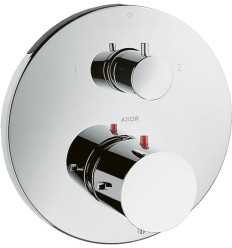 Bateria termostatyczna z zaworem odcinająco-przełączającym do 2 odbiorników, podtynkowa Chrom AXOR Starck Axor (10720000)