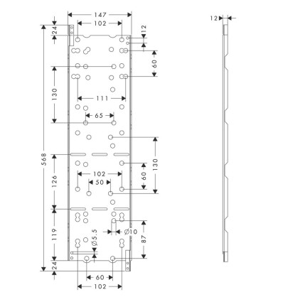 Szablon montażowy AXOR ShowerSolutions Axor (10973180)