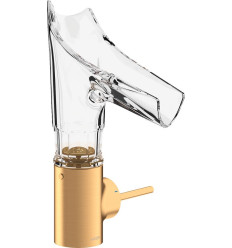 Jednouchwytowa bateria umywalkowa 140 ze szklaną wylewką i niezamykanym kompletem odpływowym, AXOR Starck V Axor (12123250)