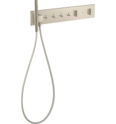 Moduł termostatyczny 610/110 do 4 odbiorników, podtynkowy Nikiel Szczotkowany AXOR ShowerComposition Axor (12573820)