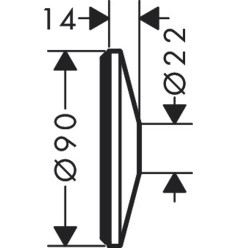 Rozeta Ø 90 mm Biały Matowy AXOR One Axor (13611700)