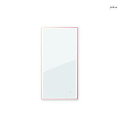 Lustro 60x120 cm prostokątne z oświetleniem z przodu z matą grzewczą miedź szczotkowana Nordlis Oltens (64107610)