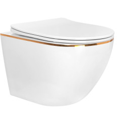 Misa wc wisząca z deską Carlo Mini Tornado NF Gold Egde Rea (REA-C6806)