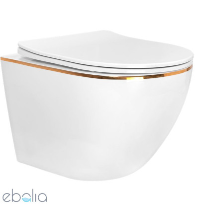 Misa wc wisząca z deską Carlo Mini Tornado NF Gold Egde Rea (REA-C6806)