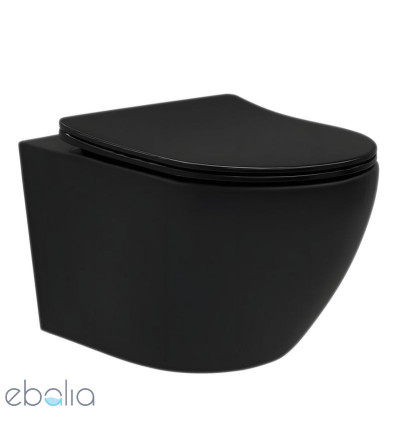 Misa wc wisząca z deską Carlo Mini Tornado NF Black Matt Rea (REA-C3000)
