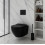 Misa wc wisząca z deską Carlo Mini Tornado NF Black Matt Rea (REA-C3000)