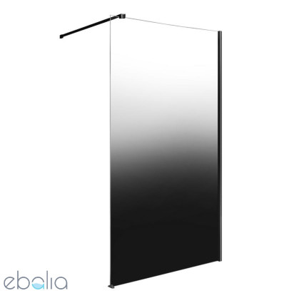 Ścianka prysznicowa 110x195 Aero Ombre Black/Black Rea (REA-K2461)