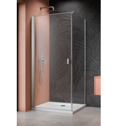 Kabina prysznicowa 90x80 Nes Brushed Nickel KDJ I Radaway (10022090-91-01L + 10039080-01-01)