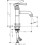 Jednouchwytowa bateria umywalkowa 100 z uchwytem jednoramiennym i niezamykanym kompletem AXOR Montreux Axor (16516300)