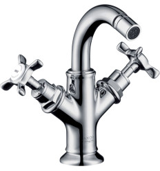 2-uchwytowa bateria bidetowa z uchwytami krzyżowymi i kompletem odpływowym z cięgłem Chrom AXOR Montreux Axor (16520000)