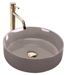 Umywalka nablatowa Sami Beige Shiny Rea (REA-U6382)