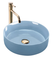 Umywalka nablatowa Sami L. Blue Shiny Rea (REA-U6619)