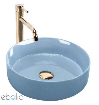 Umywalka nablatowa Sami L. Blue Shiny Rea (REA-U6619)