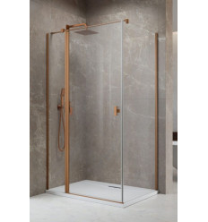 Kabina prysznicowa 80x70 Nes Brushed Copper KDJ II Radaway (10032080-93-01L + 10039070-01-01)