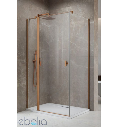Kabina prysznicowa 80x70 Nes Brushed Copper KDJ II Radaway (10032080-93-01L + 10039070-01-01)