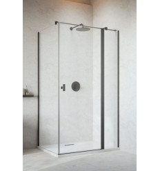 Kabina prysznicowa 100x70 Nes Brushed GunMetal KDJ II Radaway (10032100-92-01R + 10039070-01-01)