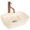 Umywalka nablatowa Belinda Mini Travertine Matt Rea (REA-U4700)
