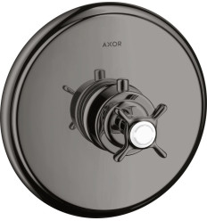 Bateria termostatyczna HighFlow z uchwytem krzyżowym, podtynkowa Czarny Chrom Polerowany AXOR Montreux Axor (16815330)