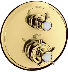 Bateria termostatyczna z uchwytem krzyżowym i zaworem odcinająco-przełączającym do 2 odbiorników, AXOR Montreux Axor (16820990)