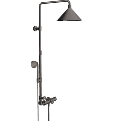 Komplet prysznicowy 240 2jet z termostatem Czarny Chrom Szczotkowany AXOR Showers/Front Axor (26020340)