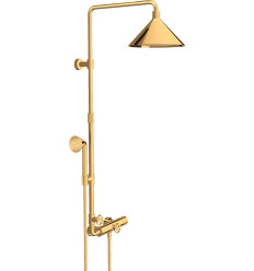 Komplet prysznicowy 240 2jet z termostatem Złoty Optyczny Polerowany AXOR Showers/Front Axor (26020990)