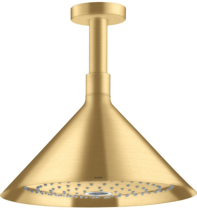 Głowica prysznicowa 240 2jet z przyłączem sufitowym Złoty Optyczny Szczotkowany AXOR Showers/Front Axor (26022250)