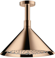 Głowica prysznicowa 240 2jet z przyłączem sufitowym Czerwony Złoty Polerowany AXOR Showers/Front Axor (26022300)