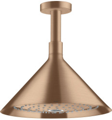 Głowica prysznicowa 240 2jet z przyłączem sufitowym Czerwony Złoty Szczotkowany AXOR Showers/Front Axor (26022310)