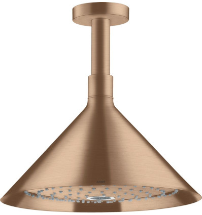 Głowica prysznicowa 240 2jet z przyłączem sufitowym Czerwony Złoty Szczotkowany AXOR Showers/Front Axor (26022310)