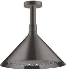 Głowica prysznicowa 240 2jet z przyłączem sufitowym Czarny Chrom Szczotkowany AXOR Showers/Front Axor (26022340)