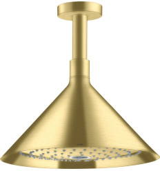 Głowica prysznicowa 240 2jet z przyłączem sufitowym Mosiądz Szczotkowany AXOR Showers/Front Axor (26022950)