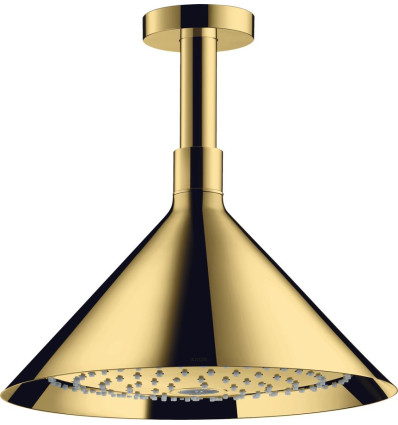 Głowica prysznicowa 240 2jet z przyłączem sufitowym Złoty Optyczny Polerowany AXOR Showers/Front Axor (26022990)