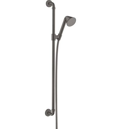Zestaw prysznicowy 0,90 m z główką prysznicową 85 1jet EcoSmart Czarny Chrom Szczotkowany AXOR Showers/Front Axor (26023340)