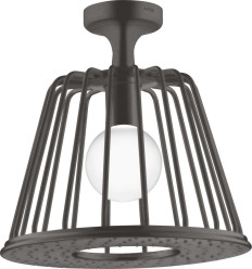 LampShower 275 1jet z przyłączem sufitowym Czarny Chrom Szczotkowany AXOR LampShower/Nendo Axor (26032340)
