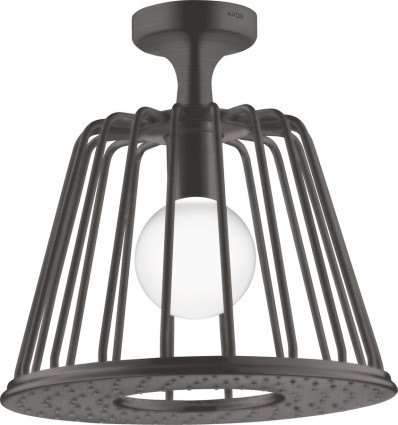 LampShower 275 1jet z przyłączem sufitowym Czarny Chrom Szczotkowany AXOR LampShower/Nendo Axor (26032340)