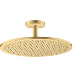 Głowica prysznicowa 350 1jet z przyłączem sufitowym Złoty Optyczny Szczotkowany AXOR ShowerSolutions Axor (26035250)