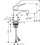 Jednouchwytowa bateria umywalkowa 70 do małych umywalek z kompletem odpływowym z cięgłem Brąz AXOR Citterio M Axor (34016140)